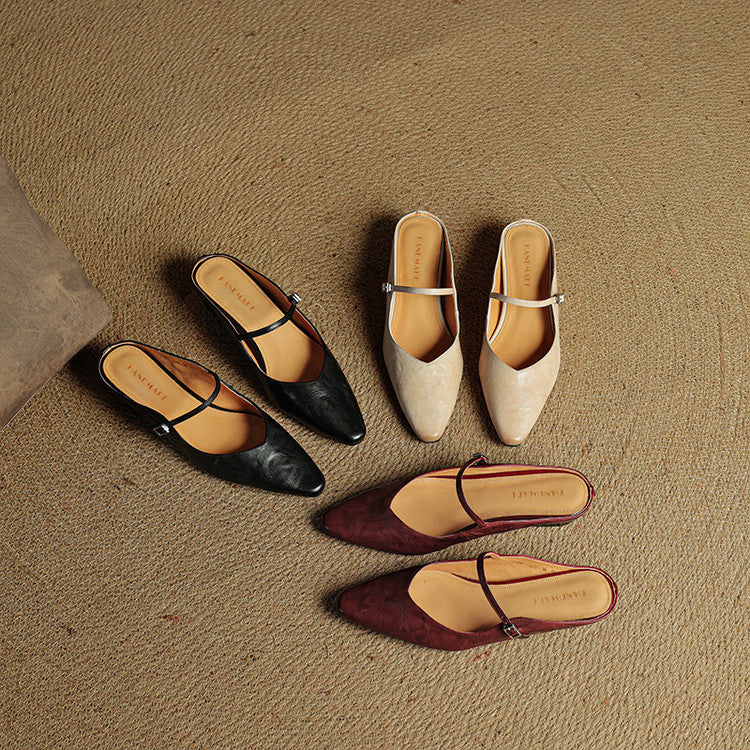 Valerie Leather Mules