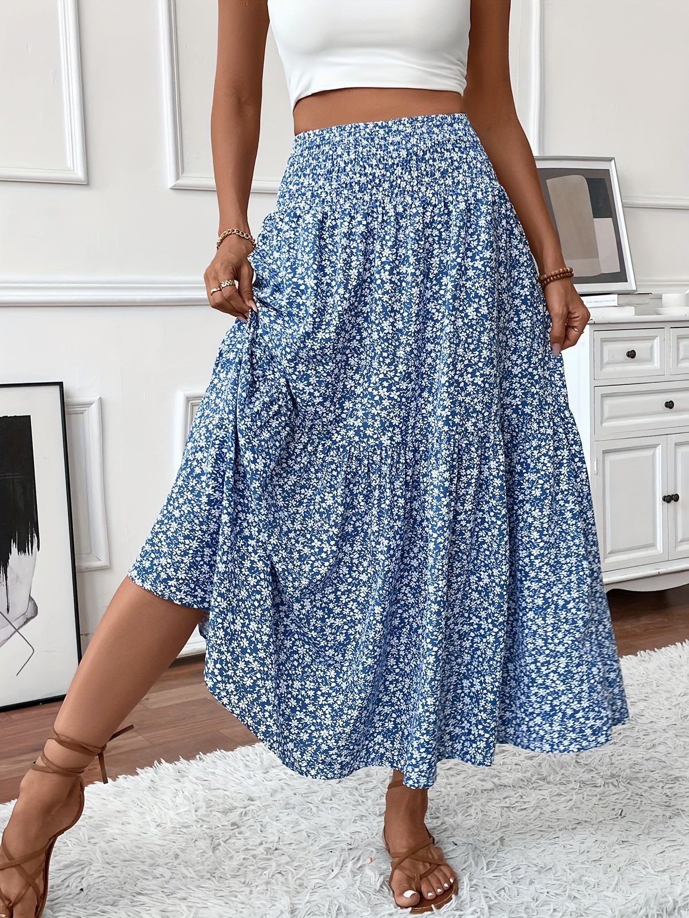 Elena Ditsy Floral Skirt