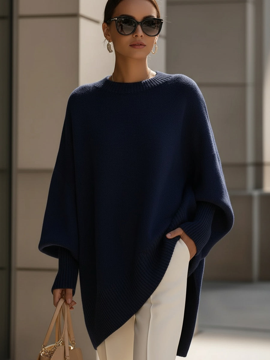 Ceylan Women’s Oversized Tunic Sweater with Dolman Sleeves