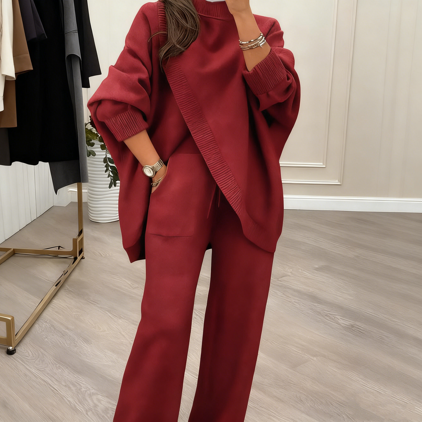 2-Piece Oversized Sweater & Pants Set