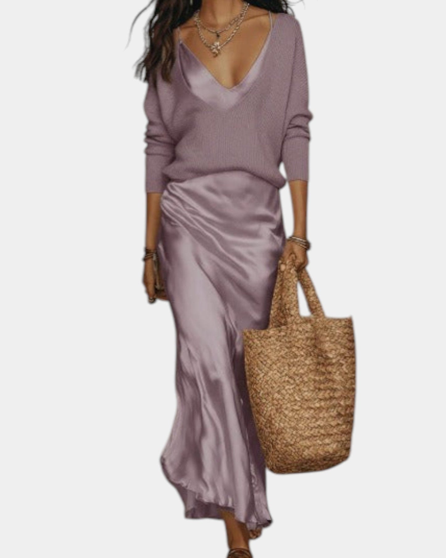 Valen Satin Knit Set