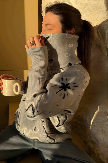 Bandana Patterned Cardigan