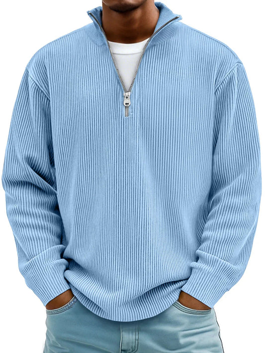 Owen Ribbed Zip Sweater