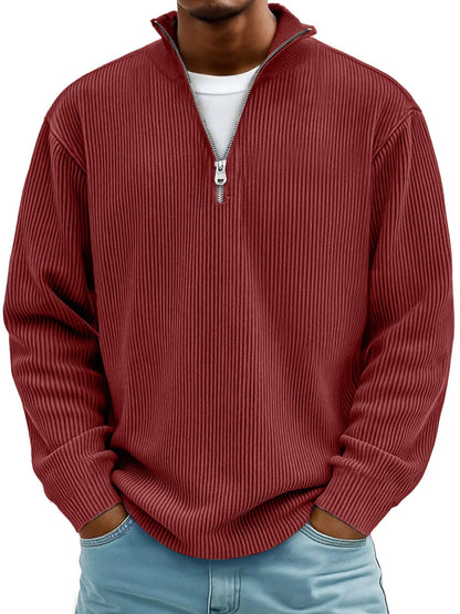 Owen Ribbed Zip Sweater