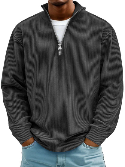 Owen Ribbed Zip Sweater