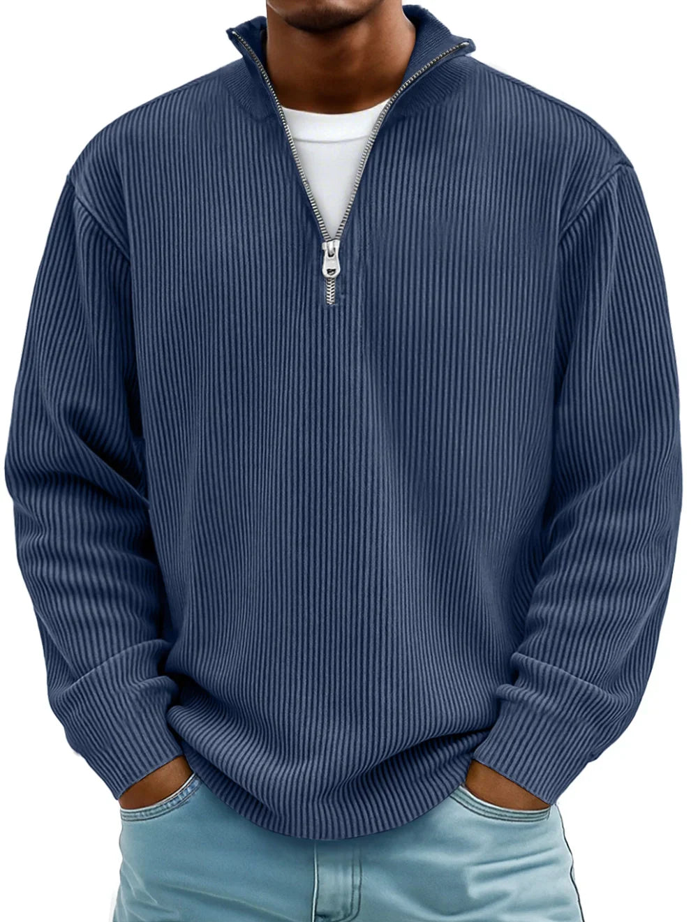 Owen Ribbed Zip Sweater