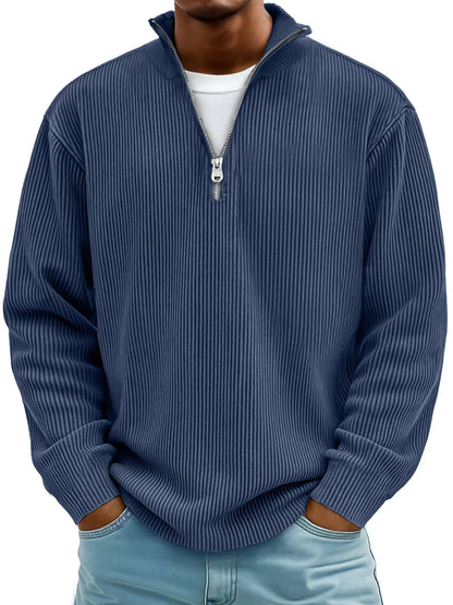 Owen Ribbed Zip Sweater
