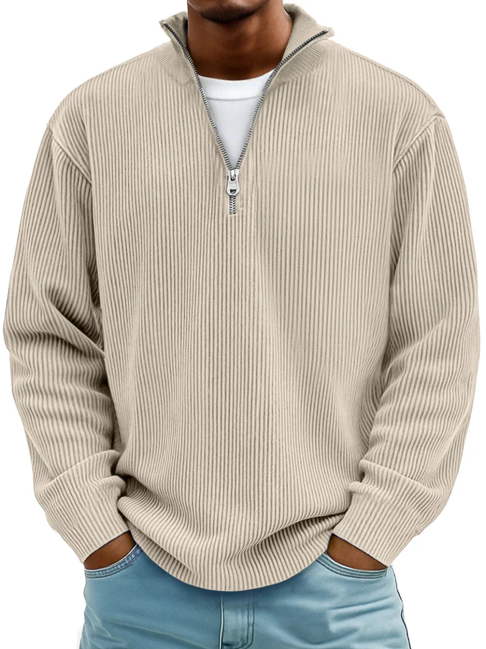 Owen Ribbed Zip Sweater