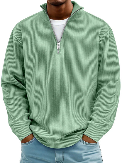 Owen Ribbed Zip Sweater