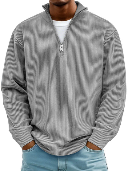 Owen Ribbed Zip Sweater