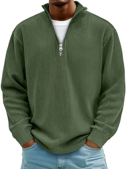Owen Ribbed Zip Sweater