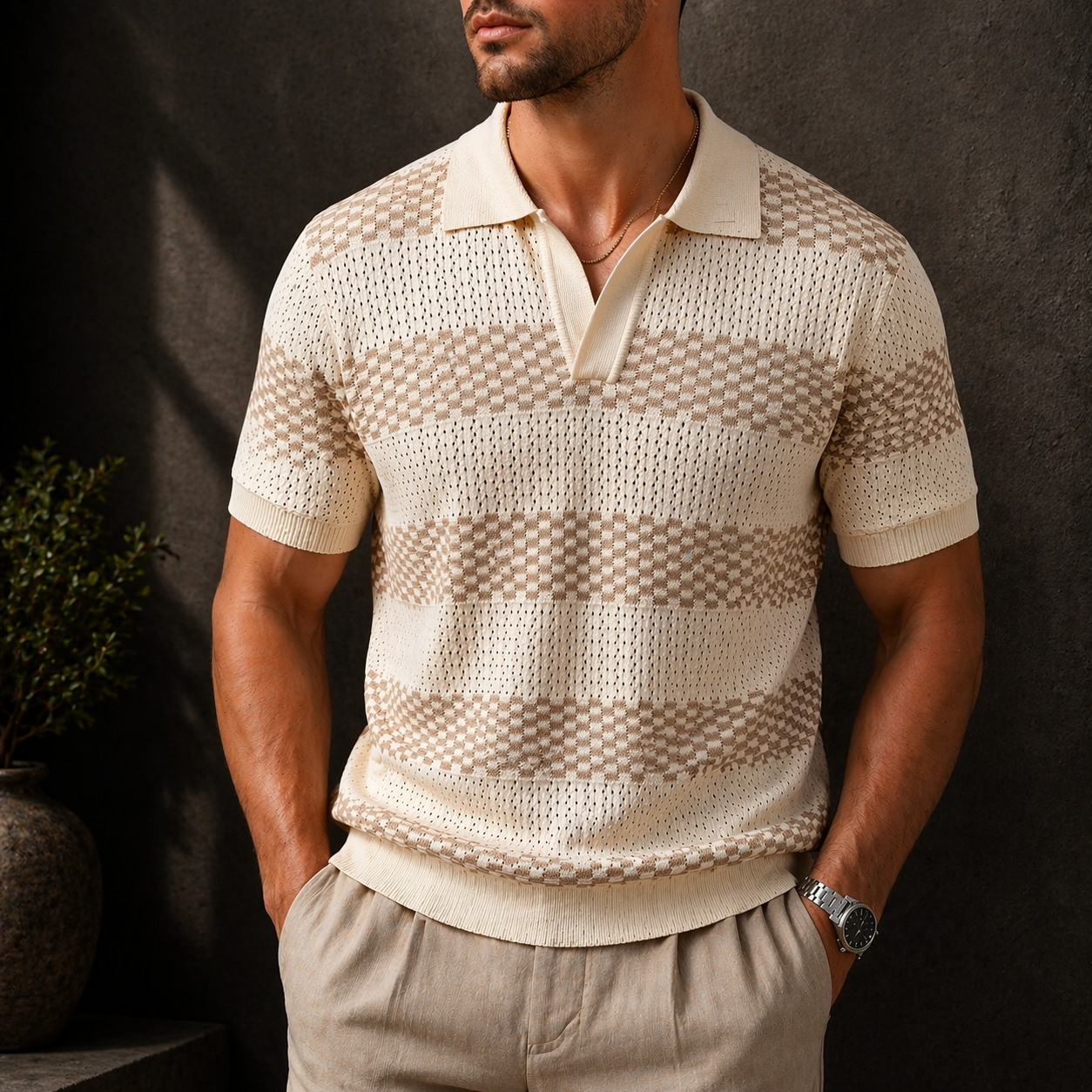 Lucaro Vintage Knit Polo
