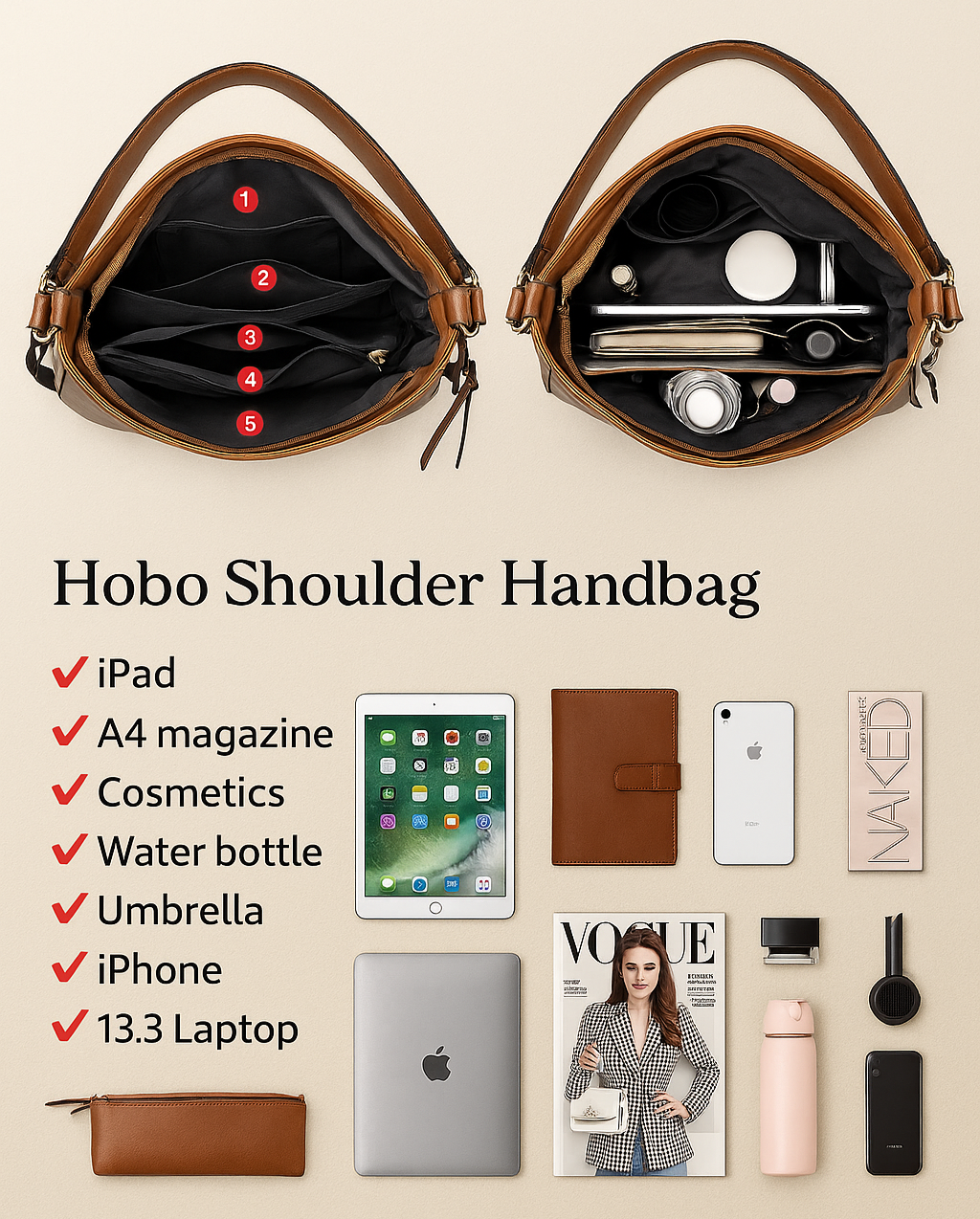 Elena Hobo Handbag
