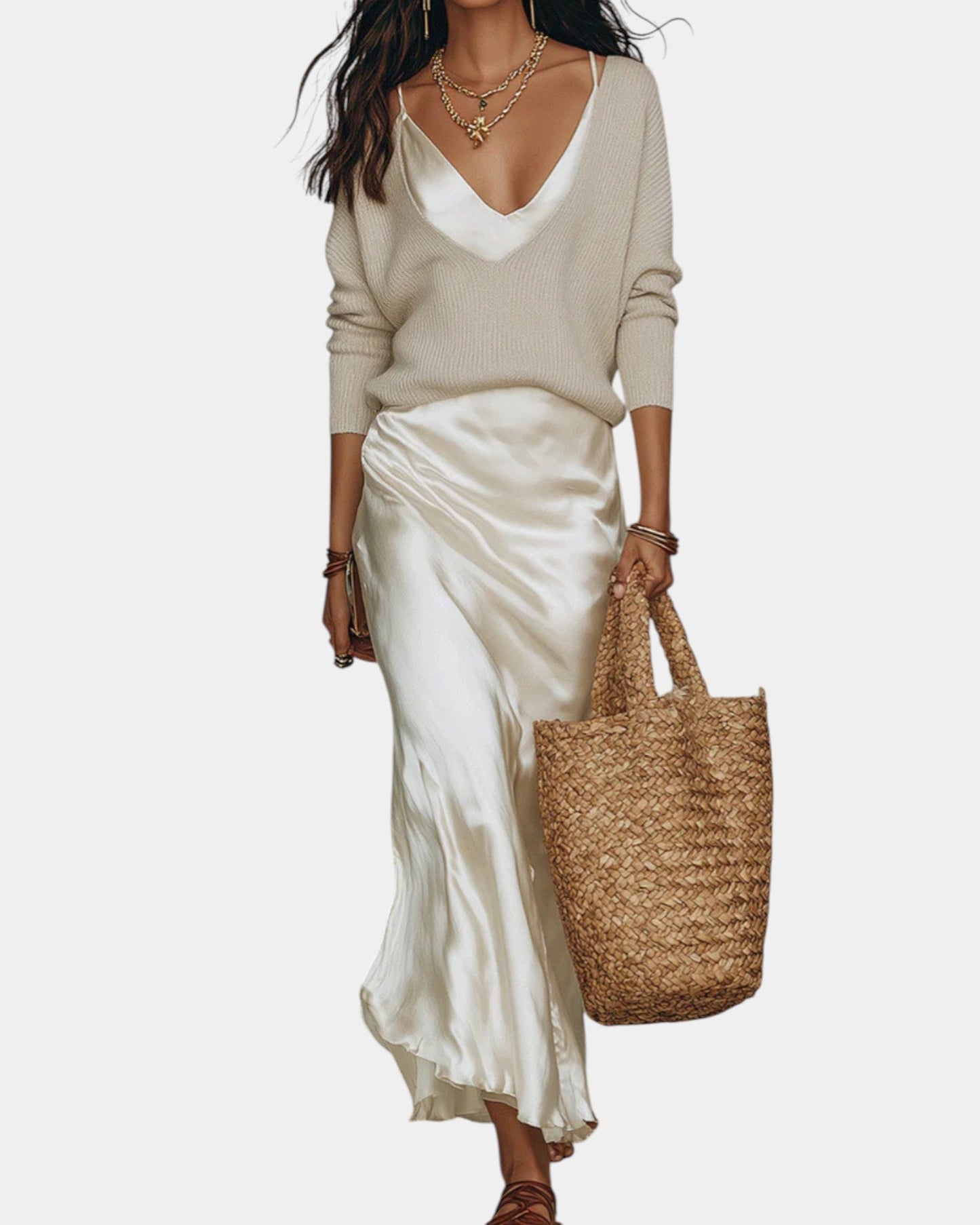 Valen Satin Knit Set