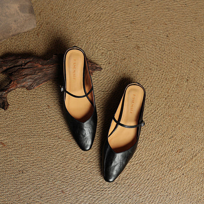 Valerie Leather Mules