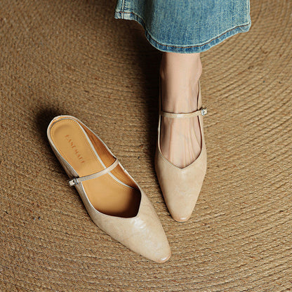 Valerie Leather Mules
