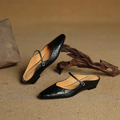 Valerie Leather Mules