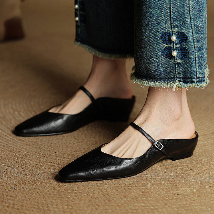 Valerie Leather Mules