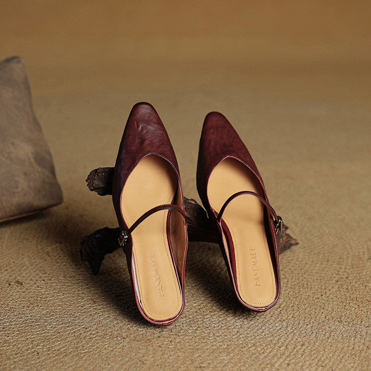Valerie Leather Mules