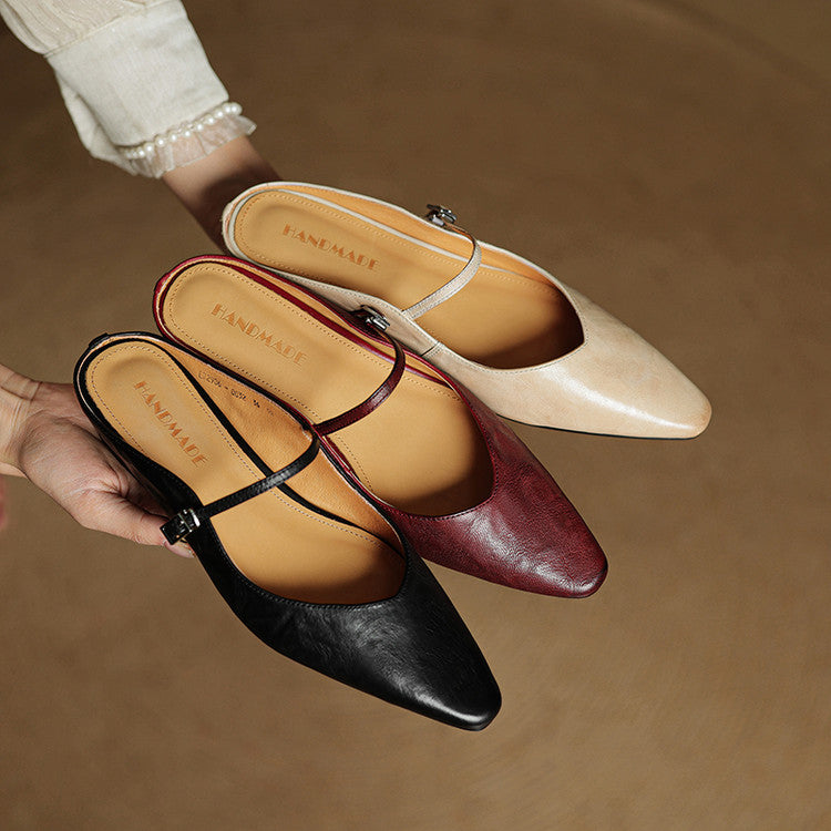 Valerie Leather Mules
