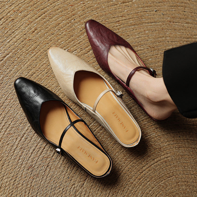 Valerie Leather Mules