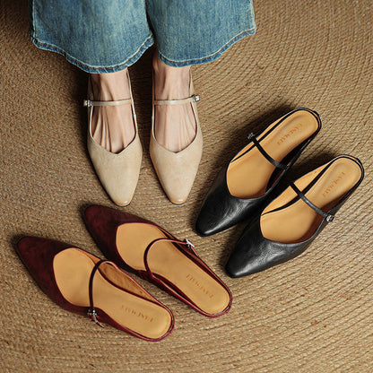 Valerie Leather Mules