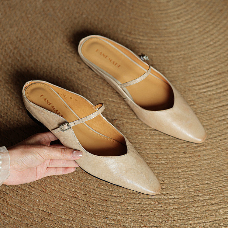 Valerie Leather Mules