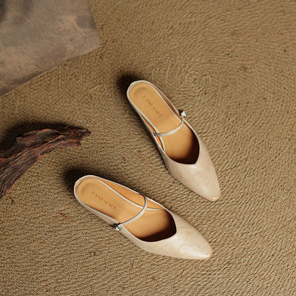 Valerie Leather Mules