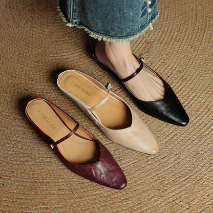Valerie Leather Mules