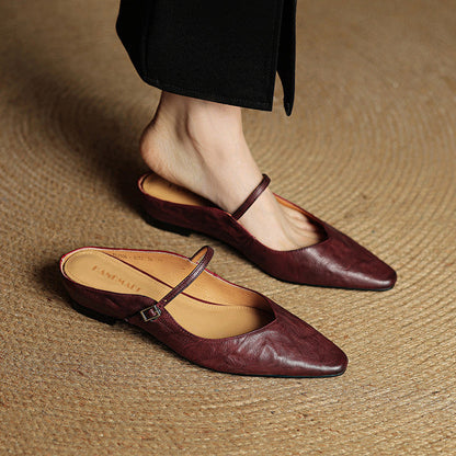 Valerie Leather Mules