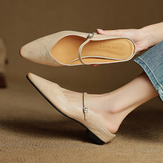 Valerie Leather Mules