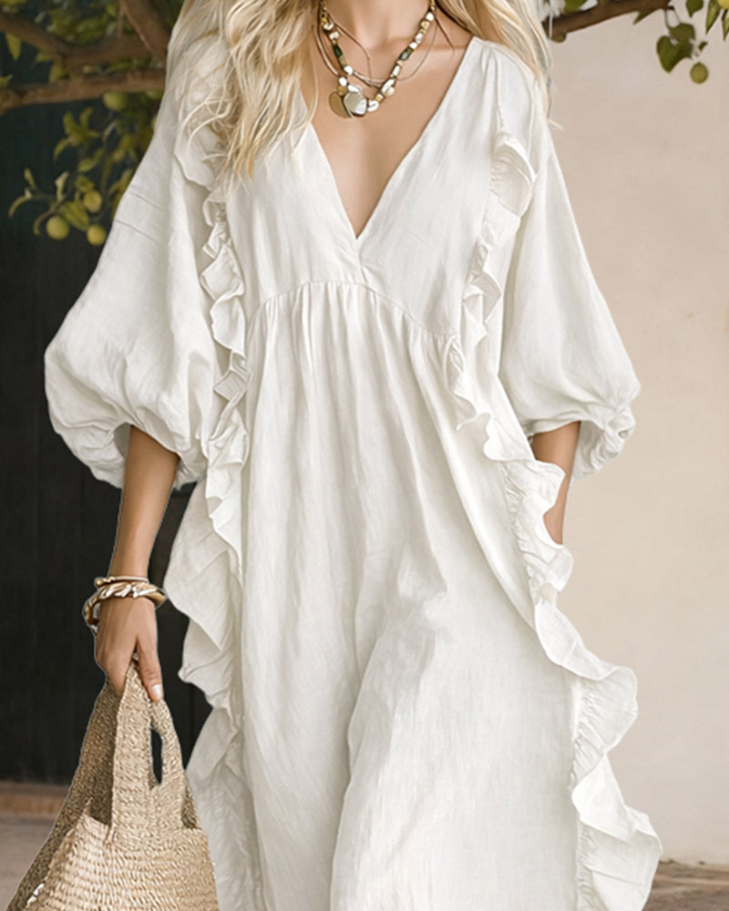 Isabella Ruffle Maxi Dress