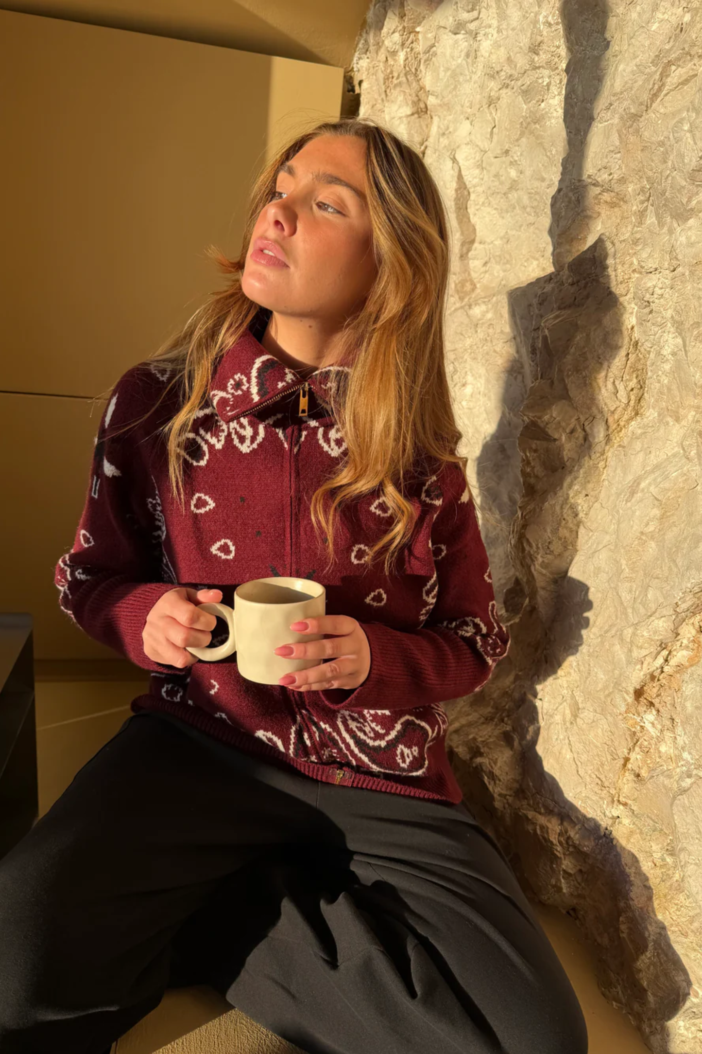 Bandana Patterned Cardigan