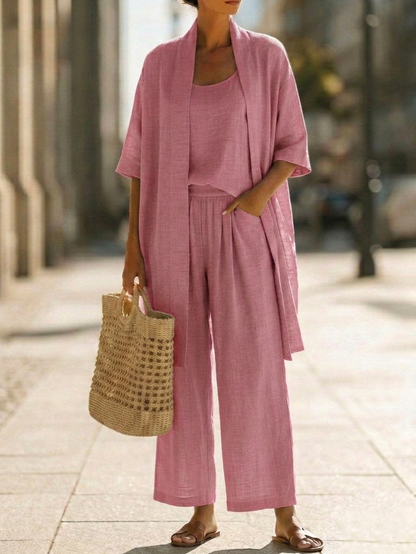 Seraphina Linen Three-Piece Set