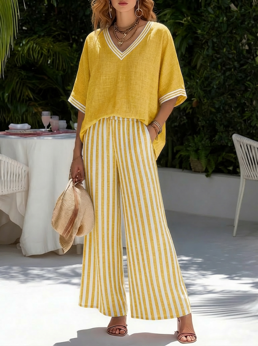 Livia Striped Set