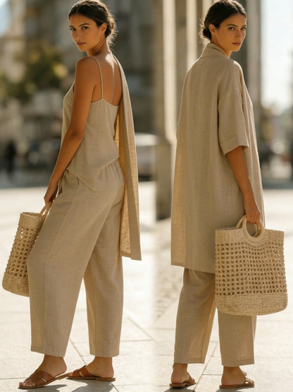 Seraphina Linen Three-Piece Set