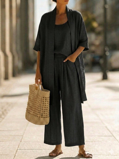Seraphina Linen Three-Piece Set