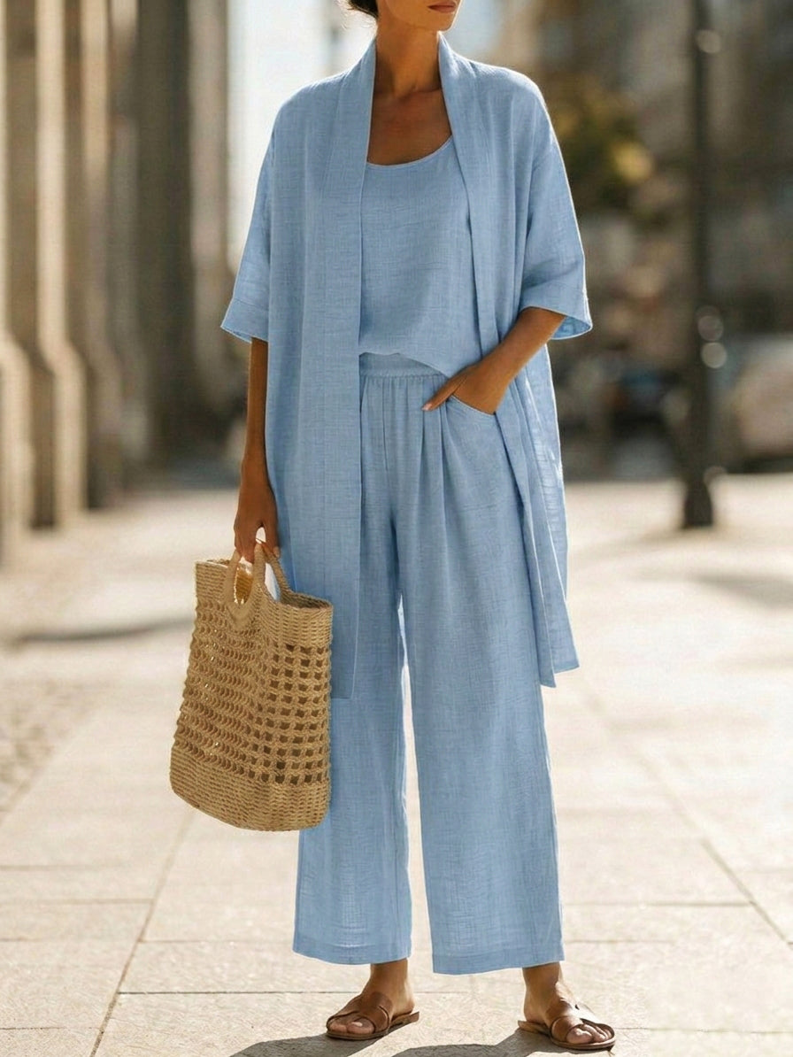 Seraphina Linen Three-Piece Set