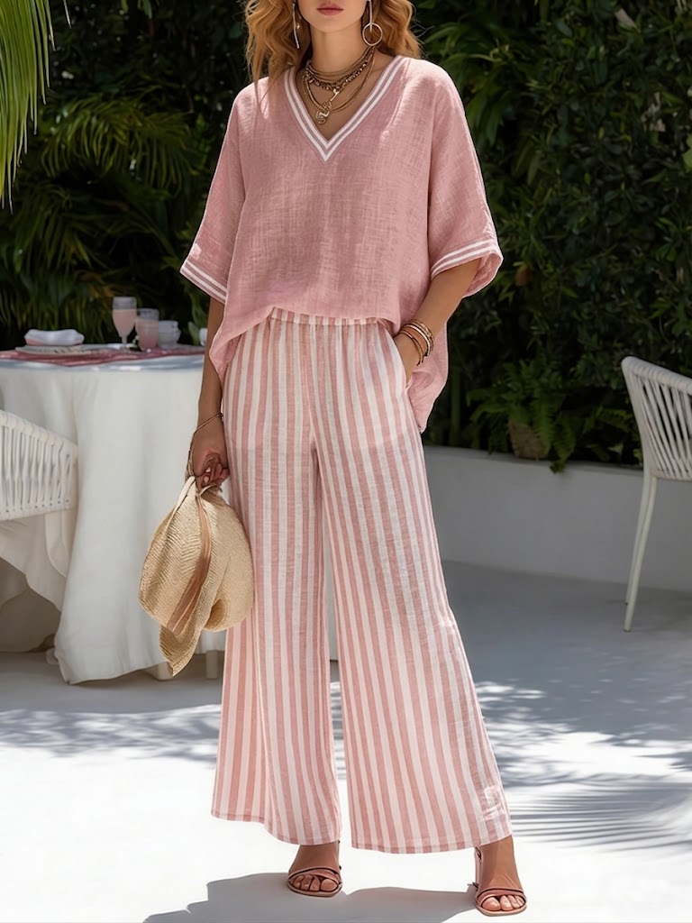 Livia Striped Set