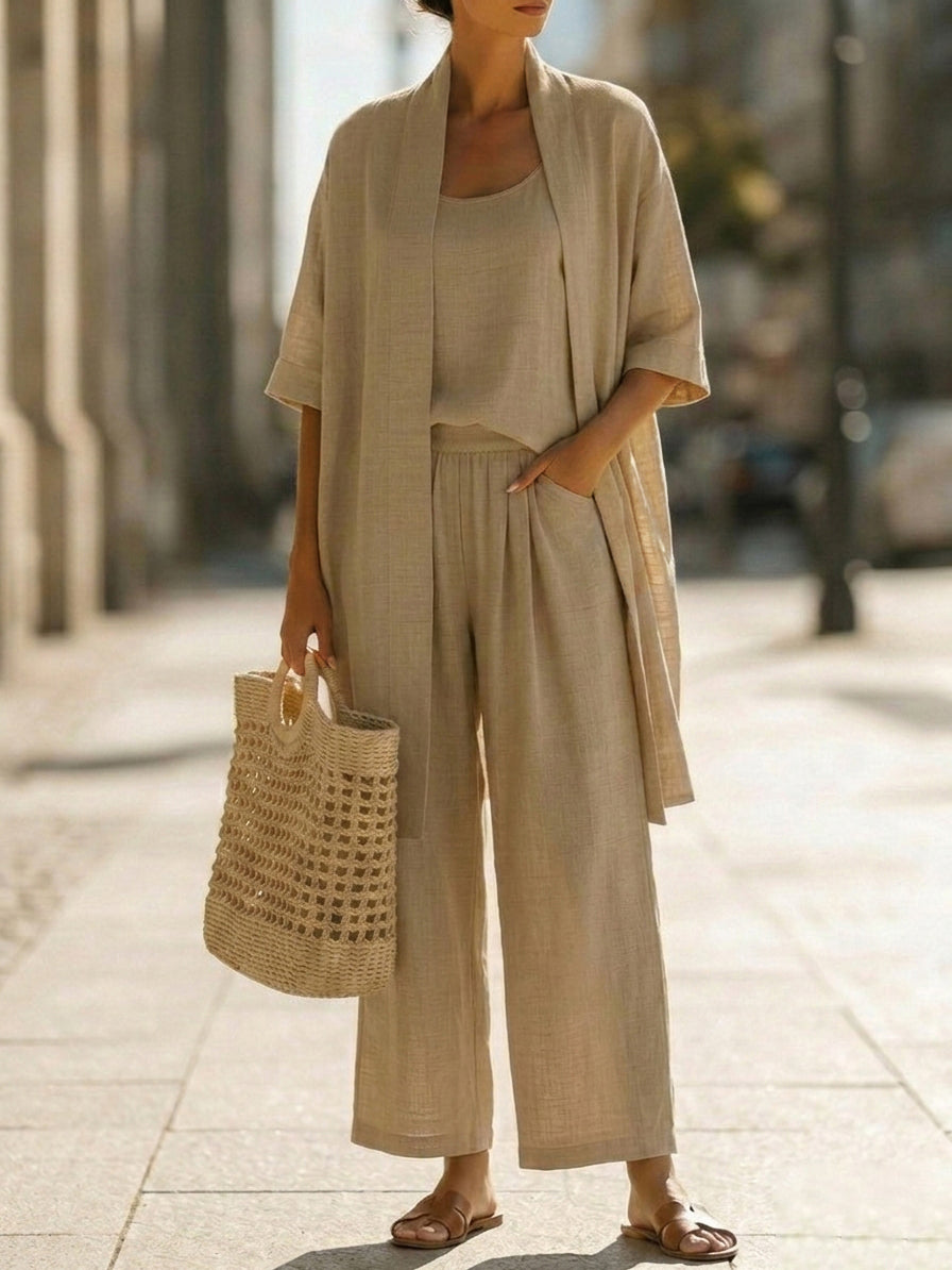 Seraphina Linen Three-Piece Set