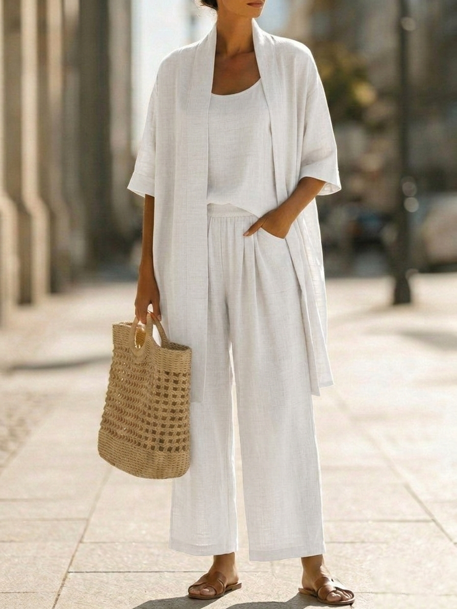 Seraphina Linen Three-Piece Set